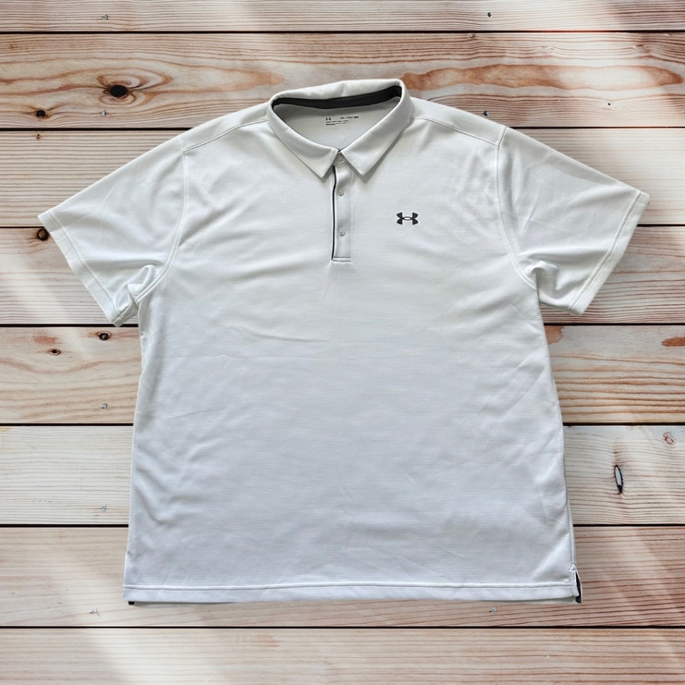 Men's Under Armour 4XL White Short Sleeve Performance Polo